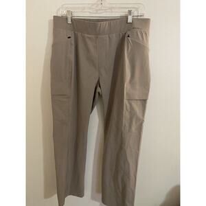 Eddie Bauer Ankle Nylon Tan Pants Women Size 12 Tall